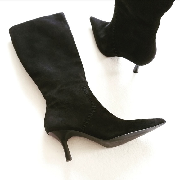 BP KRYSTAL BLACK LEATHER BOOTS - Picture 1 of 6